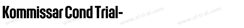 Kommissar Cond Trial字体转换
